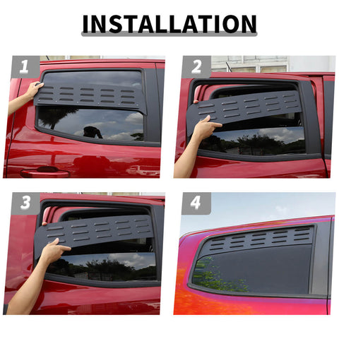 For 2014+ Chevy Colorado/GMC-CANYON Rear Window Glass Louver Air Vent Panel