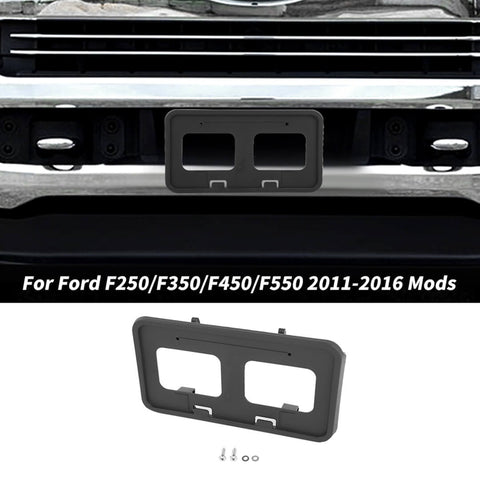 For 2011-2016 Ford F250/F350/F450/F550 Front Bumper License Plate Frame Bracket