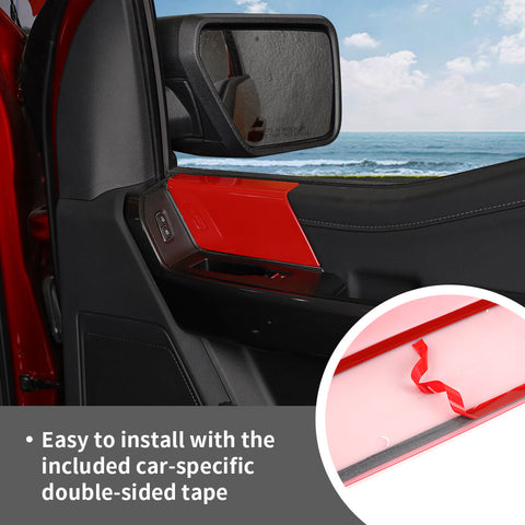 For 2021+ Ford F150 Interior Front Door Panel Handles Cover Trim (2 pcs)