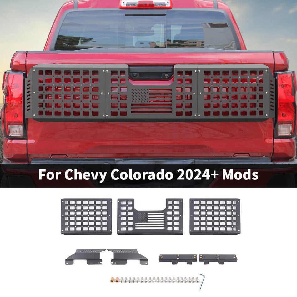 For 2024+ Chevy Colorado Rear Tailgate expansion Guard Storage Rack Panels Set Accessories (3 pcs)