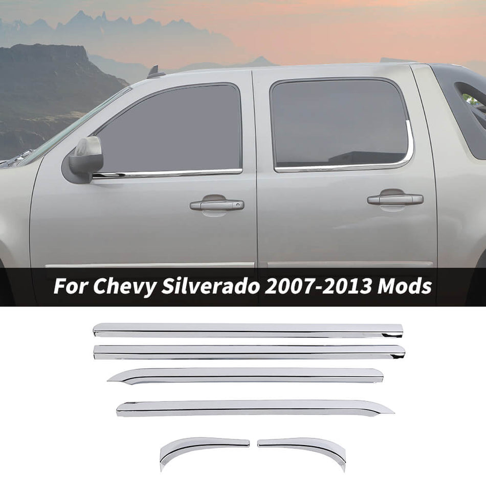 For 2007-2013 Chevy Silverado/Avalanche/Suburban/Tahoe & GMC-SIERRA/YUKON Window Sill Trim Strips
