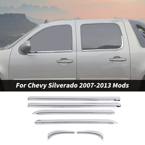 For 2007-2013 Chevy Avalanche/Suburban/Tahoe/Silverado/GMC-YUKON/SIERRA Car Body Window Sill Trim Strips Cover