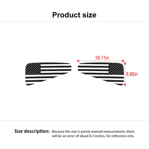 Rear Window Decor Sticker Trim Decal Decor For Ford Mustang 2008-2014 US Flag Accessories | CheroCar