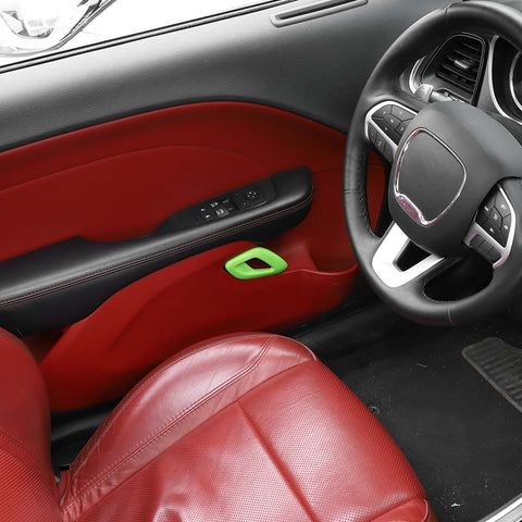 19 x Car Interior Decoration Trim Cover Kits For Dodge Challenger 2015+ Green Accessories | CheroCar