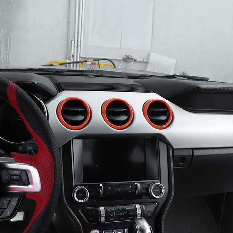 13 x Interior Center Console Trim Cover Kit For Ford Mustang 2015+ Orange Accessories | CheroCar