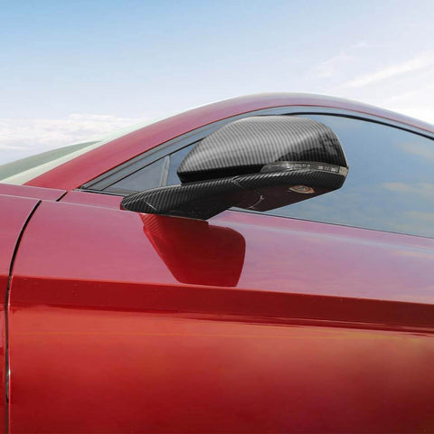 For 2015+ Ford Mustang Rearview Side Mirror Shell & Base Cover Trim Kit