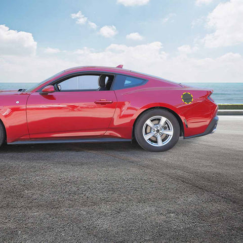 For 2024+ Ford Mustang Fuel Tank Cap Trim Carbon-Fiber Pattern American Flag Design