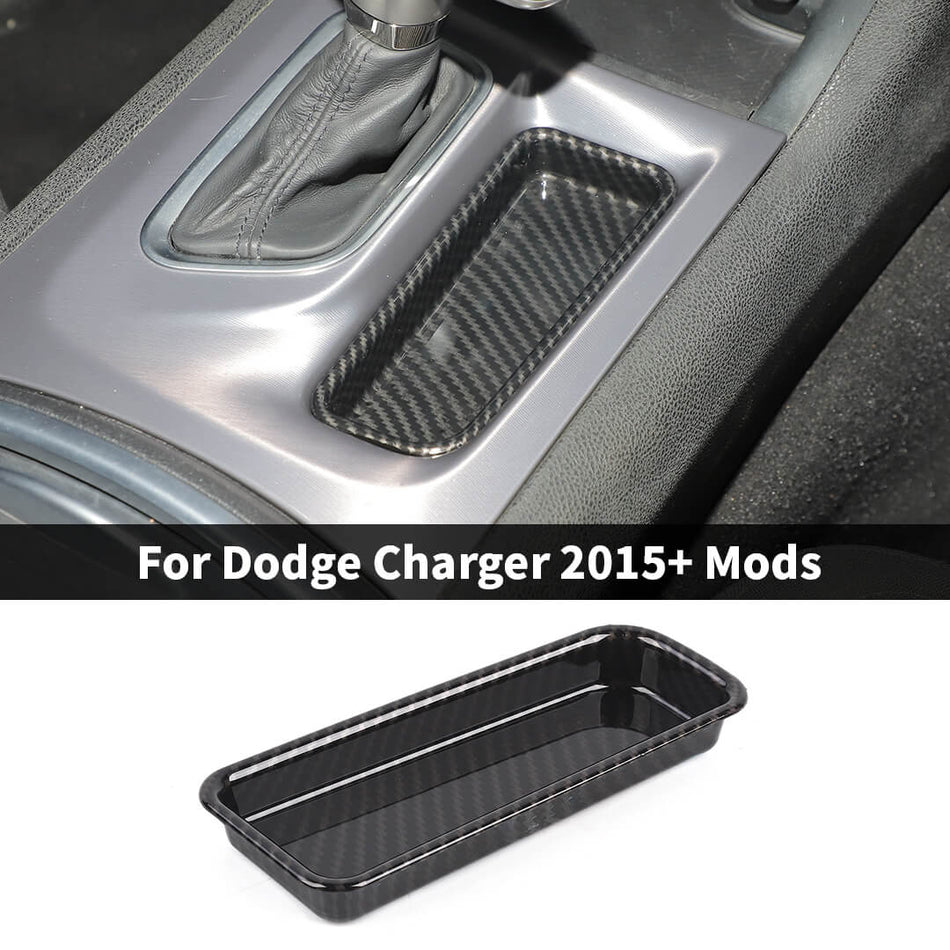 For 2015+ Dodge Charger Interior Center Console Gear Shift Storage Box
