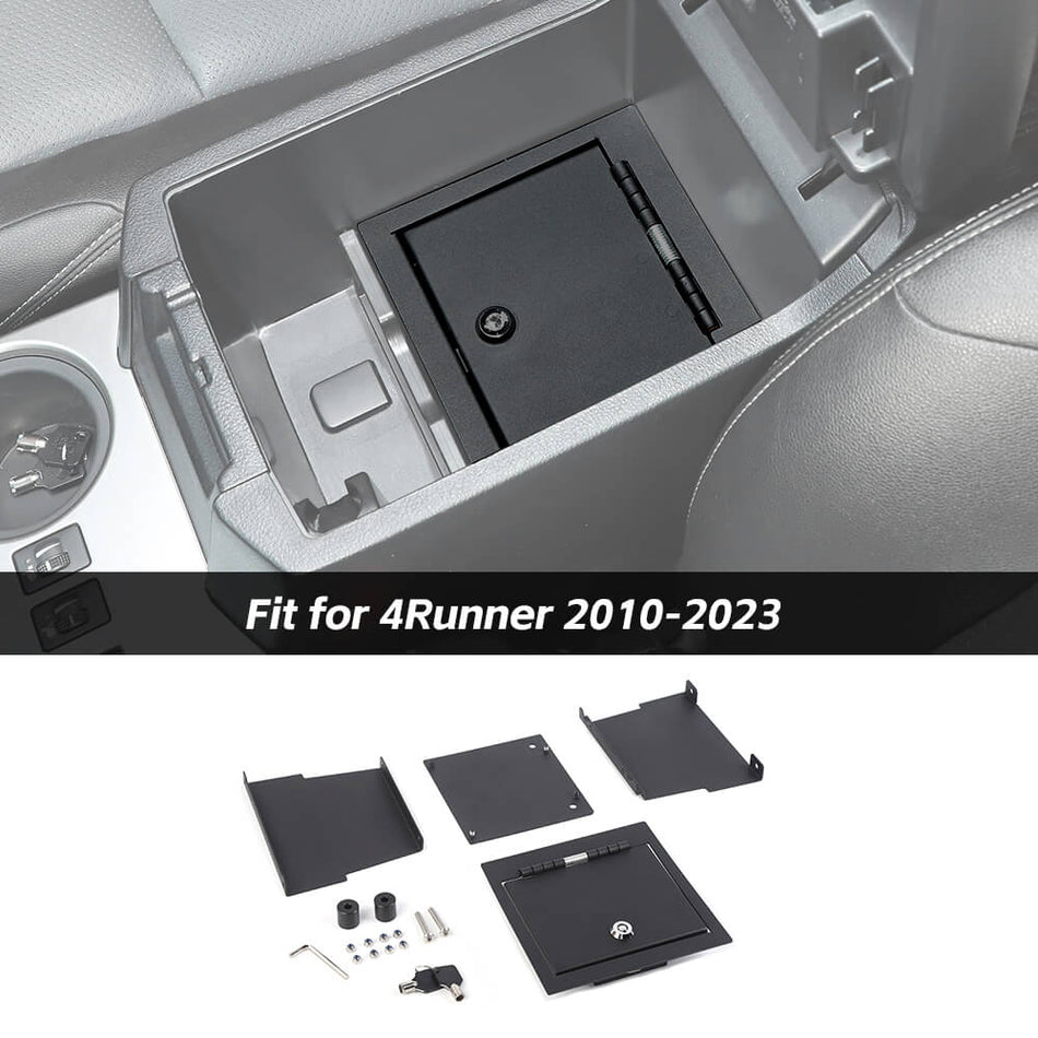 For 2010-2023 Toyota 4Runner Center Console Safe Box Armrest Storage Key Lock Box