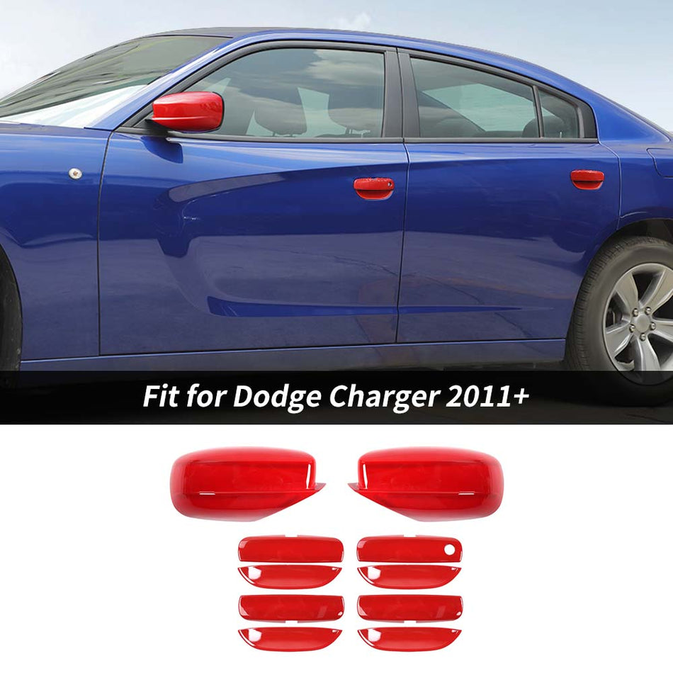For 2011+ Dodger Charger Side View Mirror/Outer Door Handle & Door Bowl Cover Trim