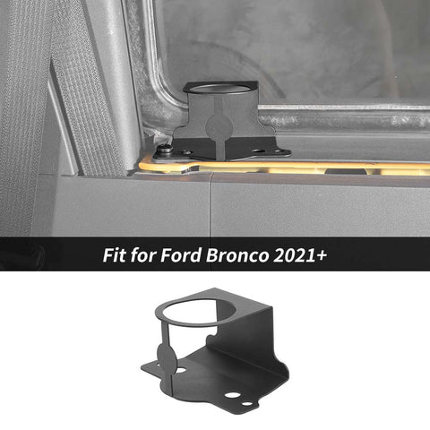 For 2021+ Ford Bronco Iron Rear Window Trunk Cup Holder Bottle Storage Water