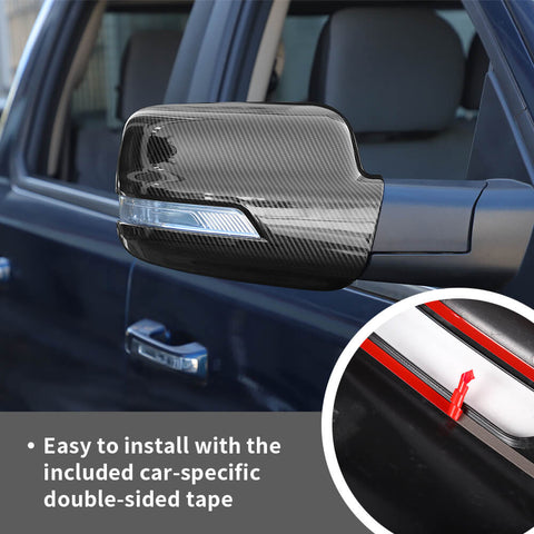 For 2018+ Dodge RAM Reverse Mirror Caps Shell Trim Cover
