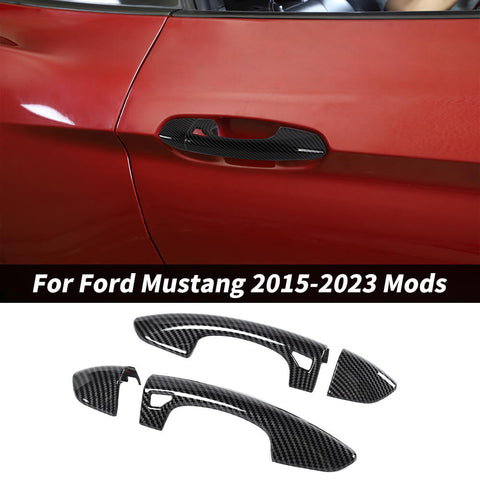 For 2015-2023 Ford Mustang Car Door Handle Cover Trim Overlay Shell