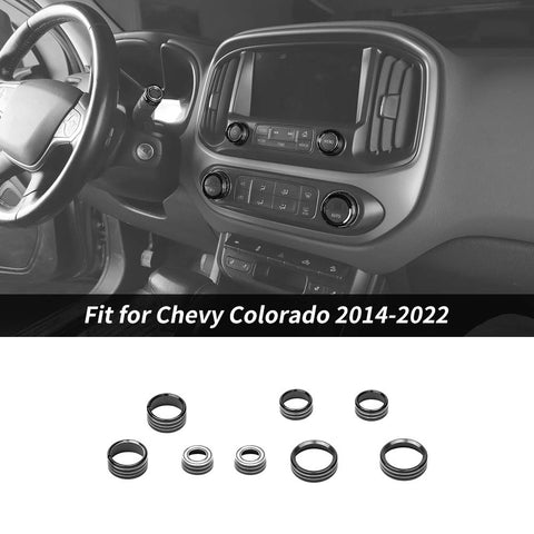 For 2014-2022 Chevy Colorado 8 x Center Console Control Switch Knob Trim