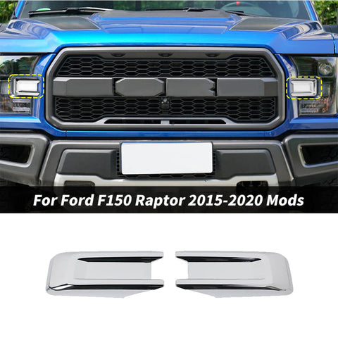 For 2015-2020 Ford F150 Raptor Front Bumper Headlight Grille Side Cover Trim