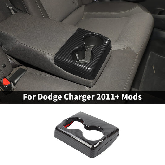 For 2011+ Dodge Charger/300/300C Rear Seat Armrest Cup Holder Trim Cover