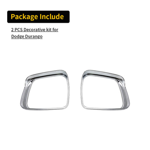 For 2011+ Dodge Durango Rearview Mirror Rain Eyebrow Cover Trim
