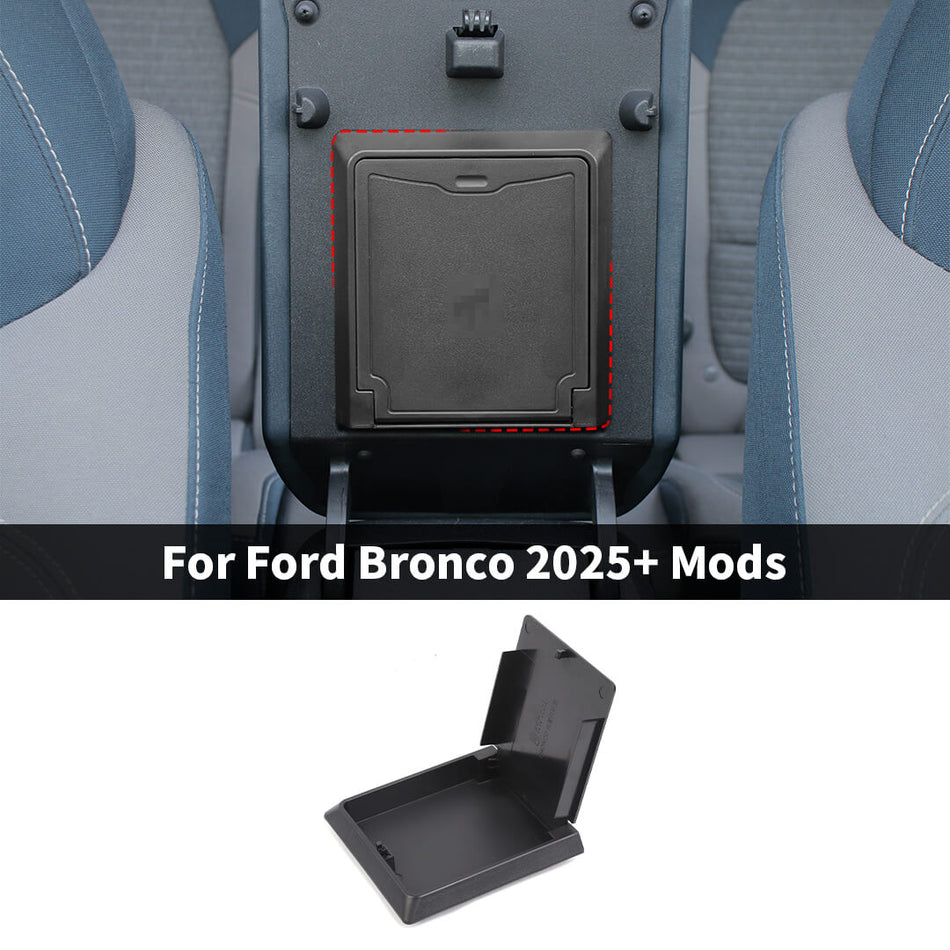 For 2025+ Ford Bronco Interior Console Armrest Box Mounting Hidden Storage Box Tray