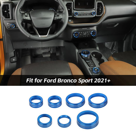 Headlight/Four-Wheel Drive/Radio Switch Knob Trim For Ford Bronco Sport 2021+ Accessories | CheroCar