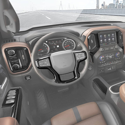 For 2019-2021 Chevy Silverado 24 x Inner Center Console Dash Cover Trim kit
