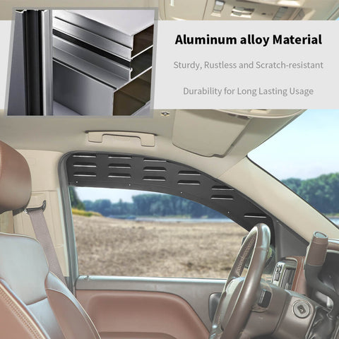 For 2014-2018 Chevy Silverado/GMC Sierra Front/Rear Window Glass Louver Air Vent Panel 2Dr 4Dr