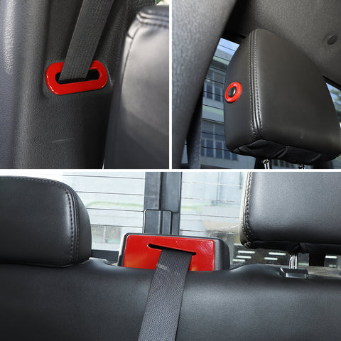 For 2009-2014 Ford F150 Raptor Headrest & Seat Belt Adjustment Cover Trim Decor