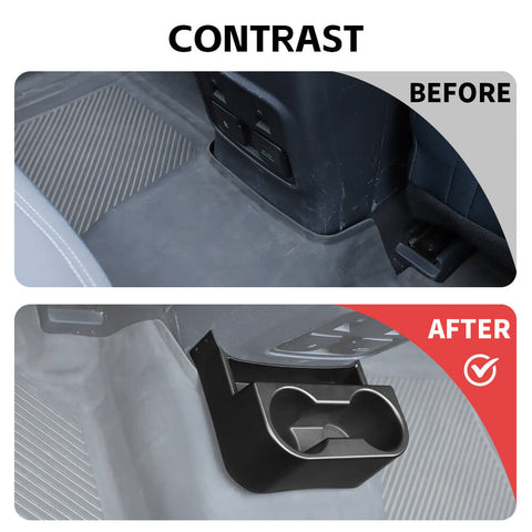 For 2021+ Ford Bronco 4-Door Car Rear Back Water Cup Holder Storage Box Organizer