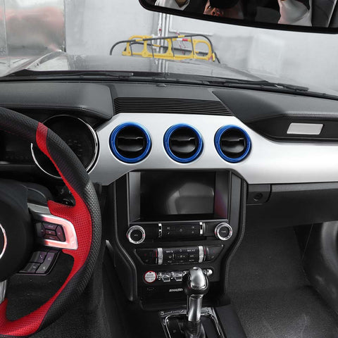 30 x Interior Full Set Decoration Cover Trim Kit For Ford Mustang 2015+ Blue Accessories | CheroCar