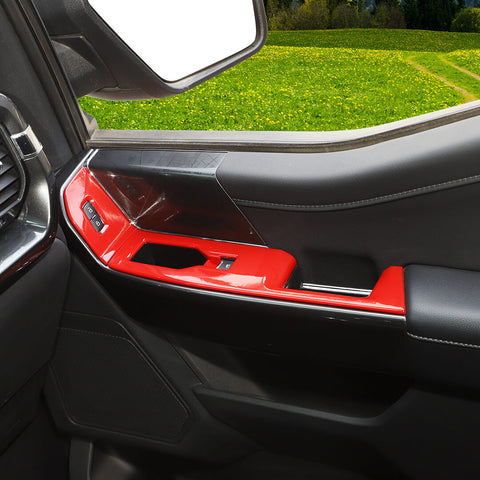For 2021+ Ford F150 Interior Front Door Window Lift Switch Panel Trim Cover