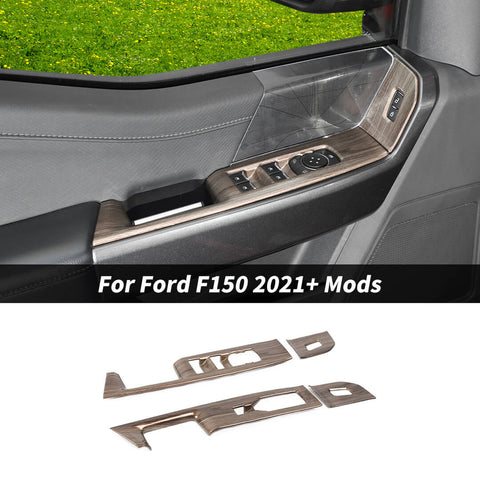 For 2021+ Ford F150 Interior Front Door Window Lift Switch Panel Trim Cover
