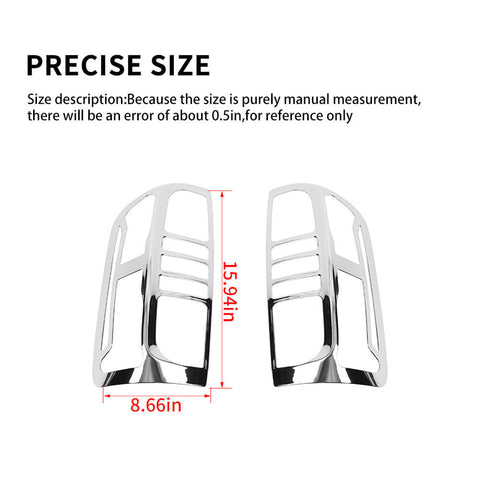 For 2014-2022 Chevy Colorado Rear Light Lamp Guards Trim Tail Light Covers