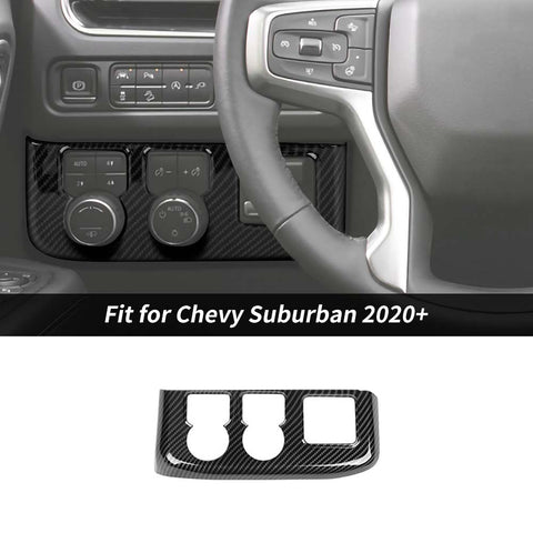 Inner Headlight Switch Panel Cover Trim For Chevy Suburban 2020+/Tahoe/GMC Yukon 2021+ Carbon Fiber Accessories | CheroCar