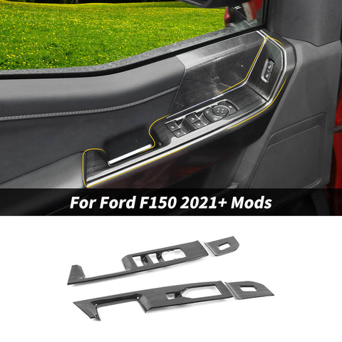 For 2021+ Ford F150 Interior Front Door Window Lift Switch Panel Trim Cover
