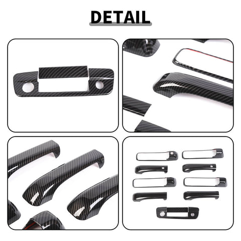 For 2009-2018 Dodge RAM Car Door Handle Rear Tailgate W/Keyhole Trim Cover