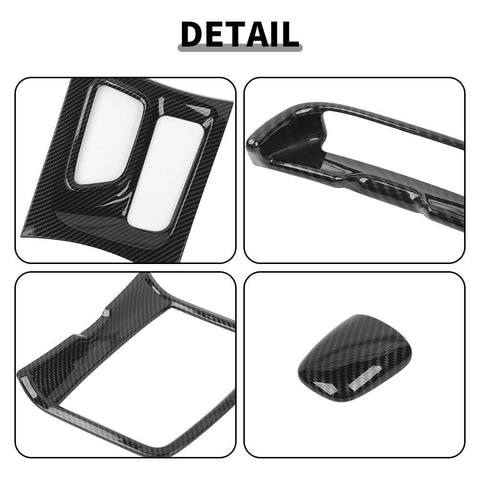 For 2015+ Dodge Charger 4 x Gear Shift Panel Shift Knob Cup Holder Panel Trim Decor