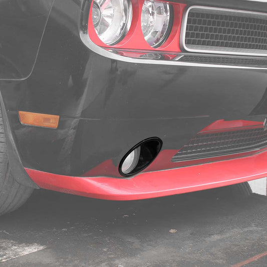 thumbnail image 2 of Carbon Fiber Style Fog Light Covers Trim For 2015 Dodge Challenger Front Bumper 2 of 5
