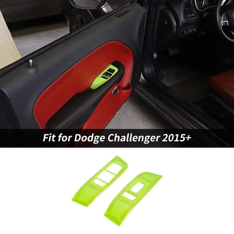 2x Window Lift Switch Panel Button Trim For Dodge Challenger 2015+ Accessories | CheroCar