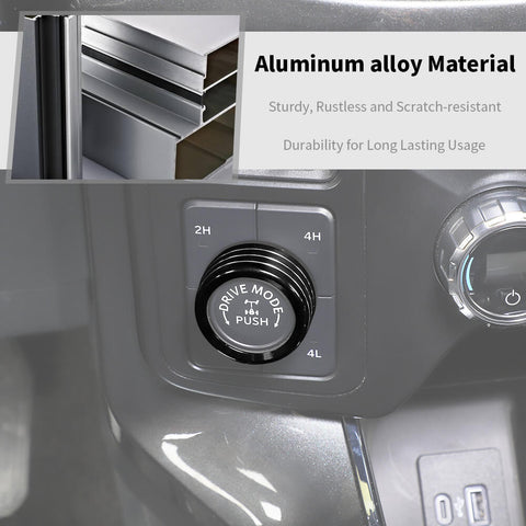 For 2021+ Ford F150 Center Control Dash 4WD/Trailer Switch Knob Rings Cover Trim