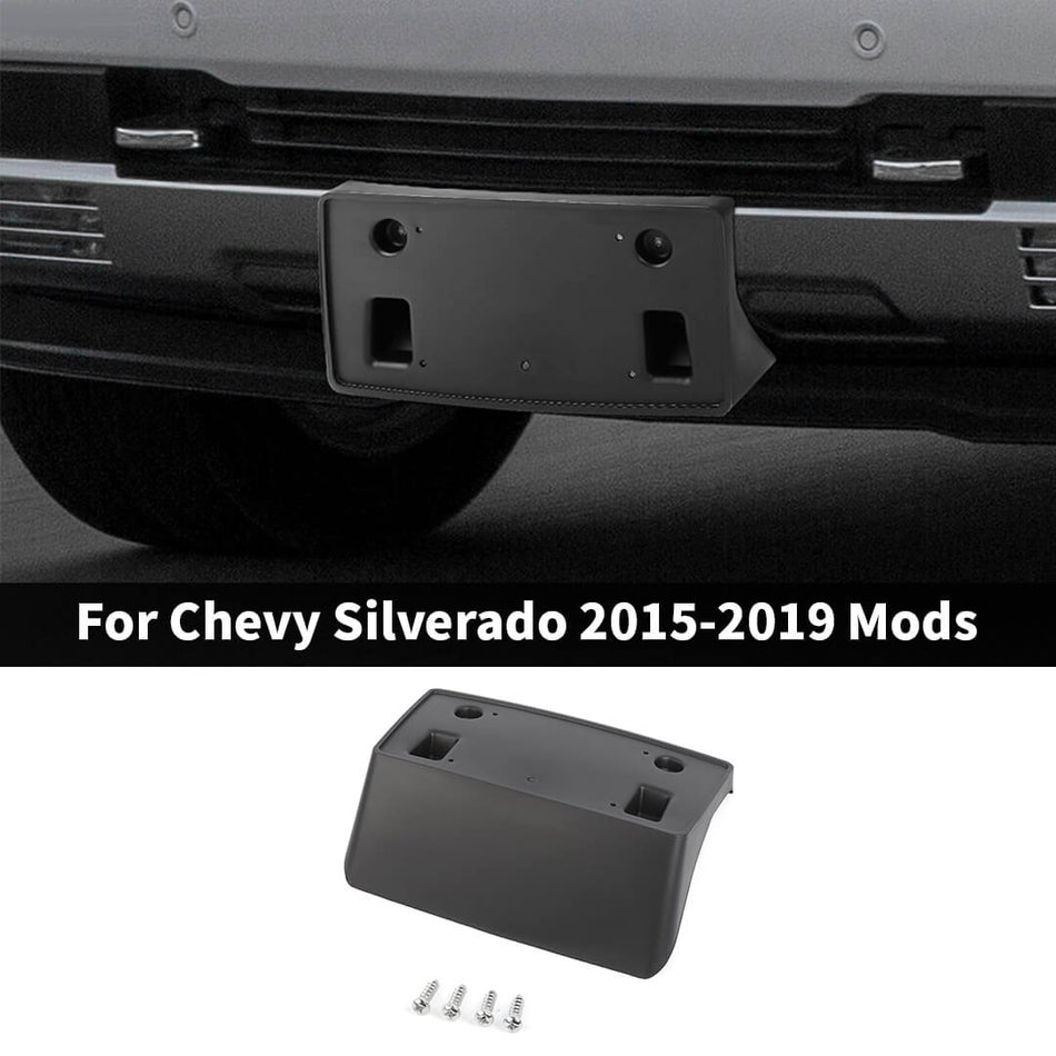 For 2015-2019 Chevy Silverado Front License Plate Holder Frame Mount Bracket