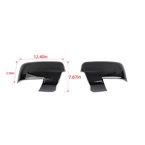 Side Rear-view Mirror Cover Trim Decor For Dodge Ram 2011-2017 Black Accessories | CheroCar