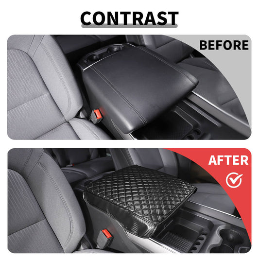 For 2018+ Dodge RAM Leather Central Armrest Box Cushion Cover Pad