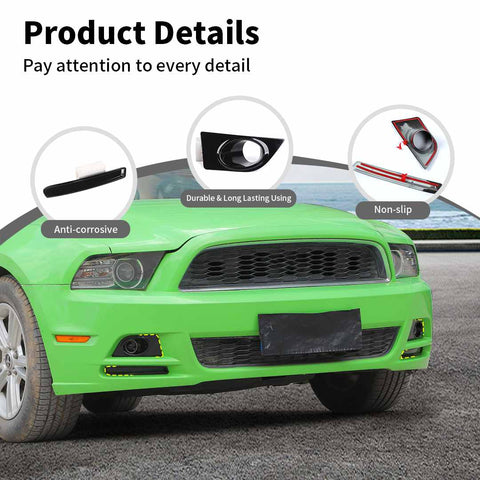 For Ford Mustang 2010-2014 Mustang Front Fog Iight Trim Black