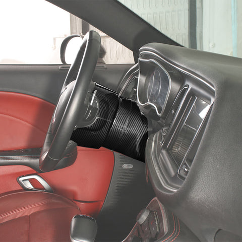 For 2015+ Dodge Challenger/Chrysle 300C/2011+ Charger/2014+ Durango Electric Adjust Steering Wheel Base Cover Trim