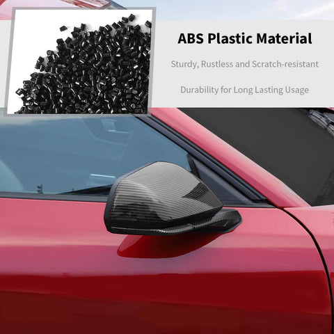 For 2015+ Ford Mustang Rearview Side Mirror Shell & Base Cover Trim Kit
