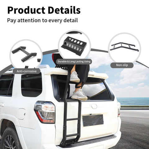 For 2010-2023 4Runner Rear Door Roof Ladder Tailgate Hatch Ladder Accessories