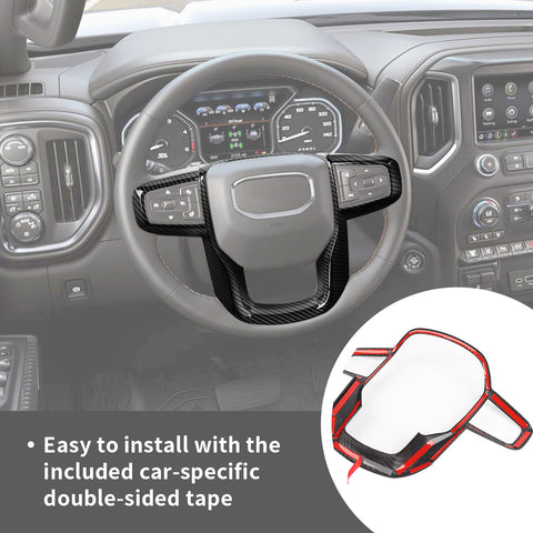 For 2019+ GMC Sierra Steering Wheel Trim Cover