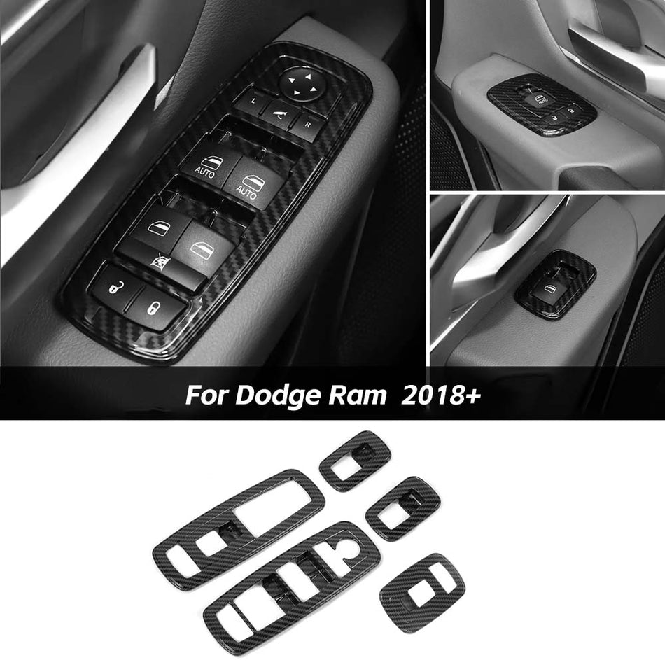 For 2018-2024 Dodge Ram Window Lift Switch & Door Control Panel Trim Cover