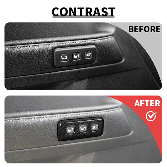 For 2010-2023 Toyota 4Runner Limited Memory Seat Adjustment Decor Cover Trim Bezels