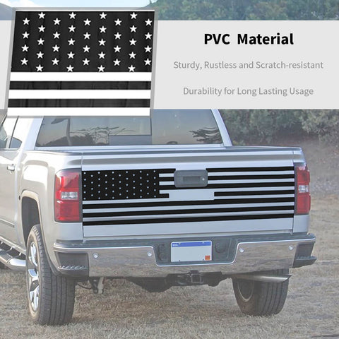 For 2007-2013 GMC Sierra Rear Cargo Trunk Door Tailgate Sticker Decal Trim US Flag