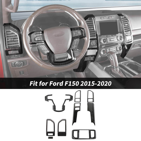 For 2015-2020 Ford F150 9 x Inner Central Control Decor Cover Trim